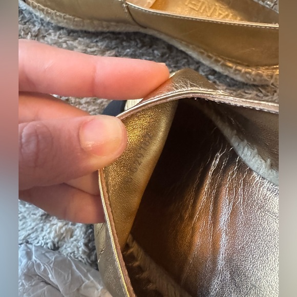 Chanel Gold Espadrilles Size 37 - Picture 4 of 5